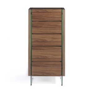 Dulapior elegant cu 5 sertare, design deosebit Aurore AC-CP1803-A-NOGAL - Img 2