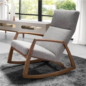 Fotoliu balansoar stil avangardist Rocking Chair gri