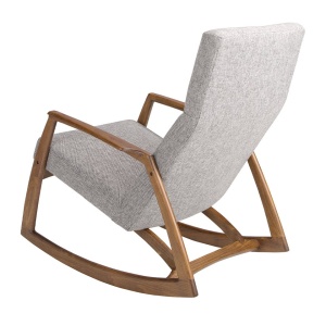 Fotoliu balansoar stil avangardist Rocking Chair gri - Img 3