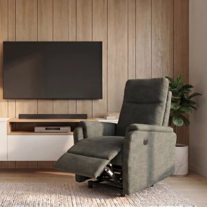 Fotoliu cinema HOLLYWOOD verde, functia electrica relax