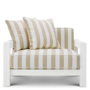 Fotoliu de interior/ exterior design LUX Cap-Antibes, alb mat - Img 3