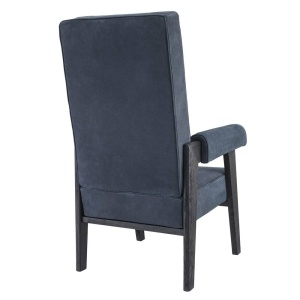 Fotoliu design clasic din piele naturala Milo, albastru 114504 HZ - Img 5