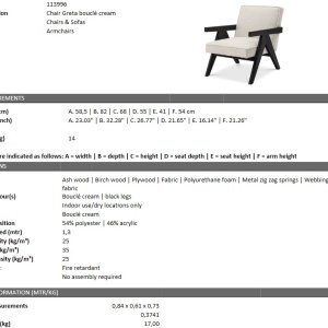 Fotoliu design elegant LUX Greta 113996 HZ - Img 6
