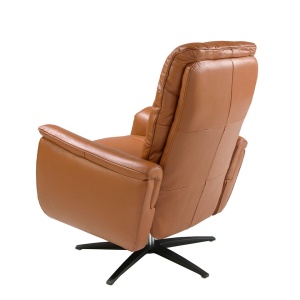 Fotoliu design LUX cu functia relax Cowhide brown leather - Img 9
