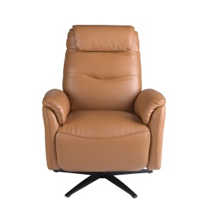 Fotoliu design LUX cu functia relax Cowhide brown leather - Img 8