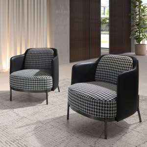 Fotoliu elegant design italian White and Black - Img 5