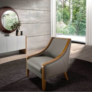 Fotoliu elegant design LUX Grey leather