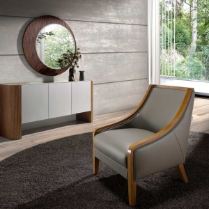 Fotoliu elegant design LUX Grey leather - Img 6