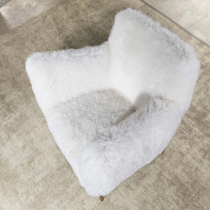 Fotoliu LUX design italian, White long pile - Img 6