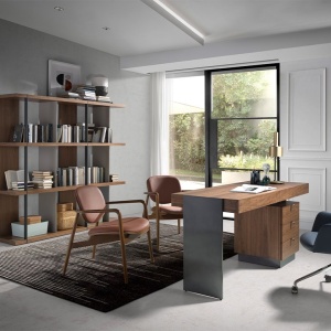 Fotoliu modern design italian Walnut Earth - Img 6