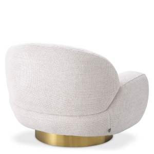 Fotoliu pivotant design elegant LUX Udine, lyssa off-white 116066 HZ - Img 3