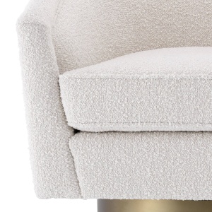 Fotoliu rotativ design lux Catene auriu finisaj mat/ crem 113943 HZ - Img 5
