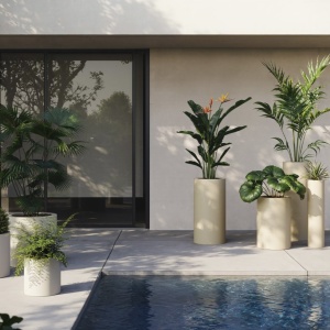 Ghiveci plante design decorativ exterior/interior TOWER 25×100cm - Img 2
