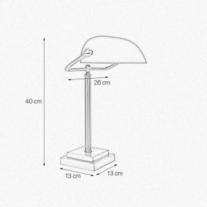 Lampa de birou din alama design clasic Banker - Img 4