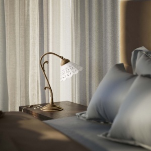 Lampa de masa din alama si abajur ceramic Zefira - Img 10