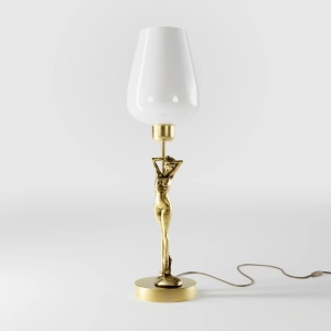 Lampa de masa figura feminina din alama Donne - Img 6