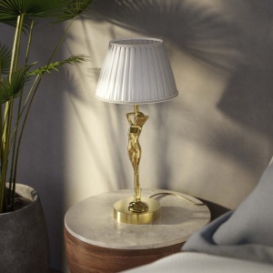 Lampa de masa figura feminina din alama Donne - Img 9