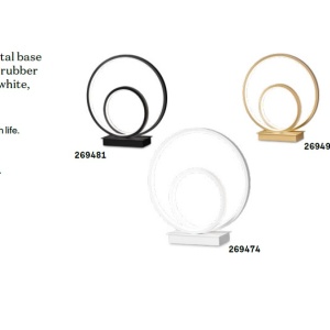 Lampa de masa LED design modern circular OZ TL ON-OFF OTTONE 93366 universul-luminii.ro