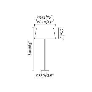 Lampa de podea abajur textil 64cm WINDSOR alb - Img 5