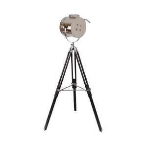 Lampa de podea cu trepied design industrial Chrome steel - Img 2