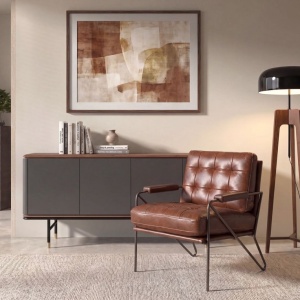 Lampa de podea cu trepied din lemn design modern LUX Walnut - Img 4