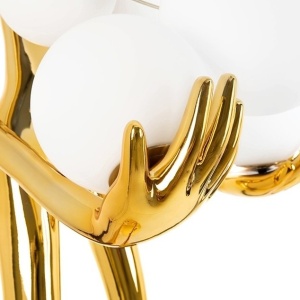 Lampa de podea decorativa cu design original Woman Premium auriu 160056 universul-luminii.ro