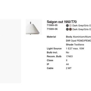 Lampa de podea iluminat exterior decorativ SAIGON 195/T70 gri/maro 217426 universul-luminii.ro