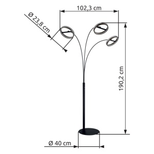 Lampa de podea LED CCT DELLA 621016 universul-luminii.ro