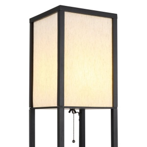 Lampa de podea tip raft din lemn negru TABITHA - Img 6