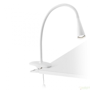 Lampa LED de birou alba cu clip flexibila, LENA 52059