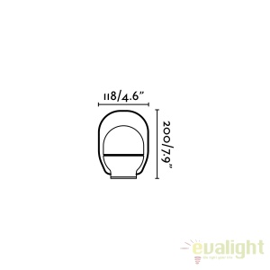 Lampa LED portabila design funny TAKE AWAY Black 01016 173896 universul-luminii.ro