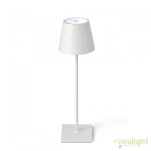 Lampa LED portabila iluminat exterior stil clasic TOC alba 70775