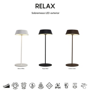 Lampa LED portabila IP54 Relax negru - Img 3