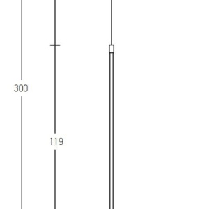 Lampa LED suspendata tip lampadar minimalist Fily negru 153516 universul-luminii.ro