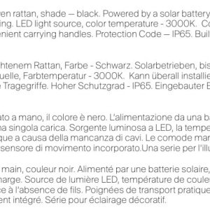 Lampa portabila cu baterii, iluminat decorativ exterior Plet 48cm 231176 universul-luminii.ro