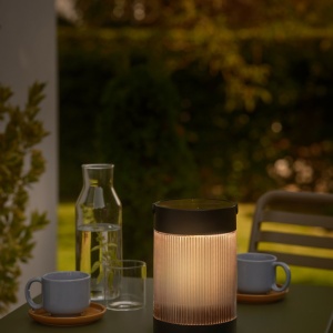 Lampa portabila solara, 3-step Moodmaker, protectie IP44, Coupar negru 243976 universul-luminii.ro