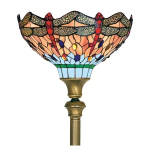 Lampadar cu sticla tiffany Dragonfly 140456 universul-luminii.ro