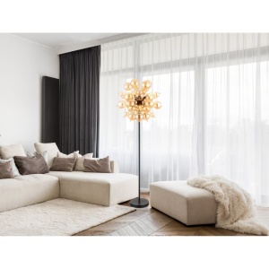 Lampadar design modern UDO 6L negru/chihlimbar - Img 2