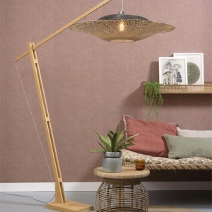 Lampadar din bambus KALIMANTAN orizontal L natur, 87cm 89036 universul-luminii.ro