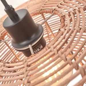 Lampadar eco din bambus cu ratan Tanami L white/disc, nat 213556 universul-luminii.ro