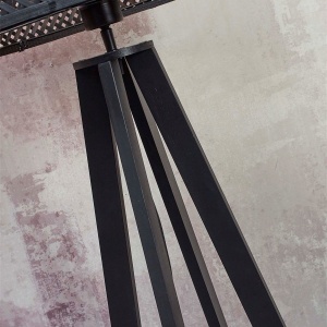 Lampadar eco din bambus Java 4-legs bl/50x22, negru/ natur 151646 universul-luminii.ro