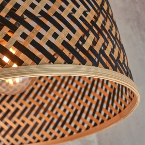 Lampadar eco din bambus Java S bl/32x18, negru/ natur 231986 universul-luminii.ro