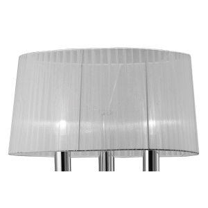 Lampadar elegant Tiffany crom/ abajur alb - Img 3