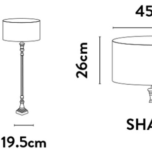 Lampadar/Lampa de podea design lux elegant Belle crom/teal 229266 universul-luminii.ro