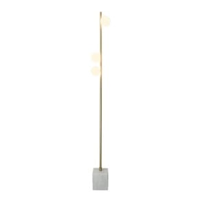 Lampadar, lampa de podea design modern Vionce alb, auriu