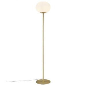 Lampadar, Lampa de podea design nordic Alton, alama/ alb 2010514001 NL