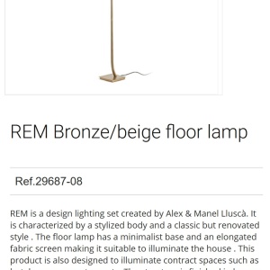 Lampadar / Lampa de podea eleganta design clasic REM bronz/bej 91856 universul-luminii.ro