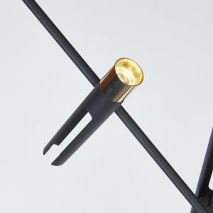 Lampadar/Lampa de podea LED design minimalist Belle negru/auriu - Img 3