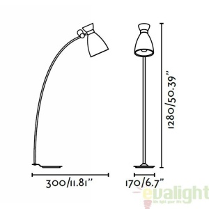 Lampadar / lampa de podea vintage bej H-125 cm, Retro 20019 45086 universul-luminii.ro