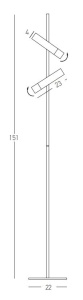 Lampadar/Lampa LED de podea design modern minimalist Lary - Img 4